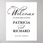 Welkom bij ons beginnende elegante kalligrafiesymb poster (Voorkant)