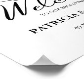 Welkom bij ons beginnende elegante teken poster (Hoek)