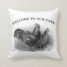 Welkom bij ons Boerderij Chicken Rooster  kussen