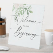 Welkom bij ons Botanische Pedestal Sign Reclamebord Met Voetstuk (Insitu)