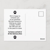 Welkom bij ons Briefkaart van Dog Cat Pets (Achterkant)