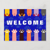 Welkom bij ons Briefkaart van Dog Cat Pets (Voorkant)