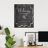 Welkom bij ons bruiloft of Poster (Thuiskantoor)