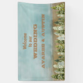 Welkom bij ons bruiloft spandoek (Verticaal)