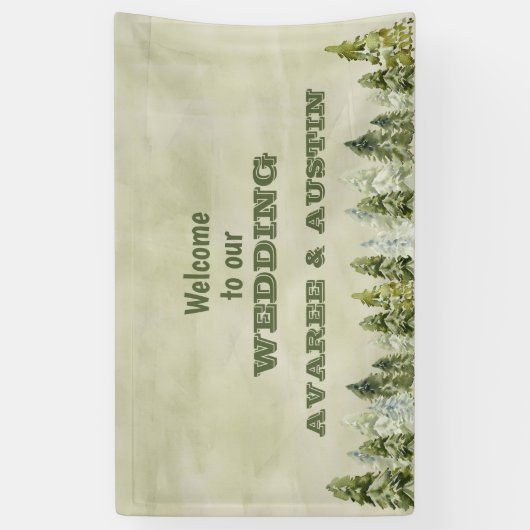 Welkom bij ons bruiloft spandoek (Verticaal)