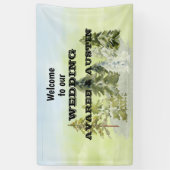 Welkom bij ons bruiloft spandoek (Verticaal)