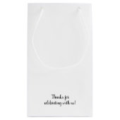 Welkom bij ons bruiloft White Klein Cadeauzakje (Achterkant)