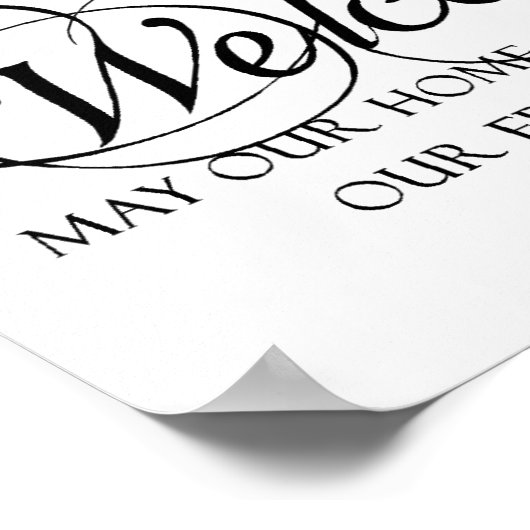 Welkom bij ons citaat thuis poster (Hoek)