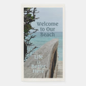 Welkom bij ons dagelijks leven is hier beter servet (Voorkant)