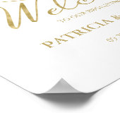 Welkom bij ons elegante Gold Foil-teken Poster (Hoek)