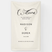 Welkom bij ons geluk! spandoek (Verticaal)