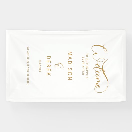 Welkom bij ons gelukkig einde! spandoek (Horizontaal)