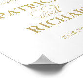 Welkom bij ons, gelukkig ooit na Gold Foil Sign Poster (Hoek)