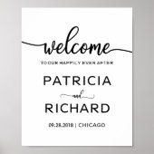 Welkom bij ons gelukkig ooit na het bruiloft poster (Voorkant)