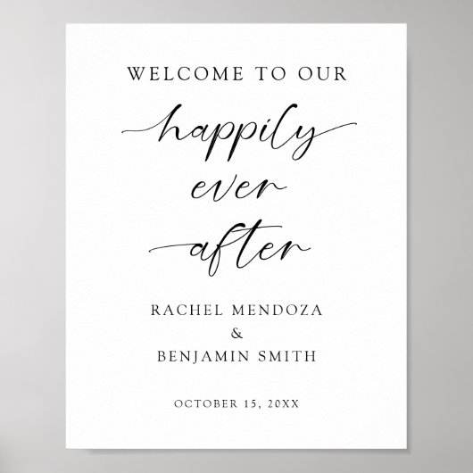 Welkom bij ons gelukkig ooit na het huwelijk met l poster (Voorkant)