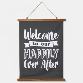 Welkom bij ons, gelukkig, ooit na het scheren van  hangend wandkleed