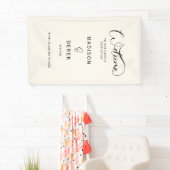 Welkom bij ons gelukkige eind! spandoek (Insitu)