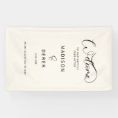 Welkom bij ons gelukkige eind! spandoek (Horizontaal)