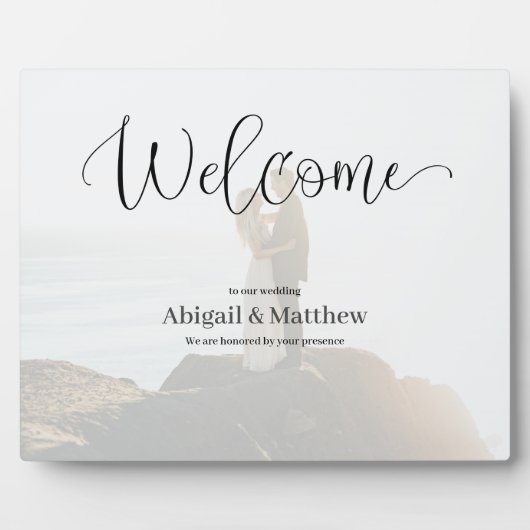 Welkom bij ons gratis telefoonnummer voor bruiloft fotoplaat (Voorkant)