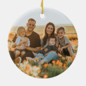 Welkom bij ons huis 2 Foto Farmhouse Style Orna Keramisch Ornament (Achterkant)