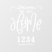 Welkom bij ons huisnummer raamsticker (Vel)