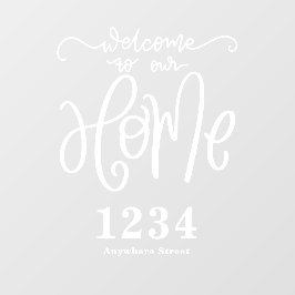 Welkom bij ons huisnummer raamsticker