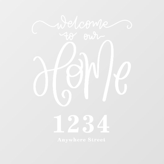 Welkom bij ons huisnummer raamsticker (Vel)
