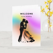 Welkom bij ons huwelijk kaart (Gele Bloem)