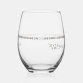 Welkom bij ons huwelijk wijnglas zonder voet (Rechts)