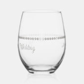 Welkom bij ons huwelijk wijnglas zonder voet (Links)