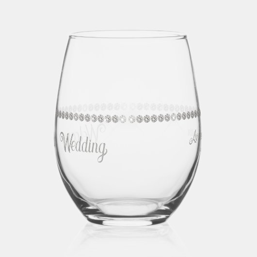 Welkom bij ons huwelijk wijnglas zonder voet (Links)