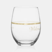 Welkom bij ons huwelijk wijnglas zonder voet (Rechts)