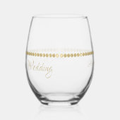 Welkom bij ons huwelijk wijnglas zonder voet (Links)