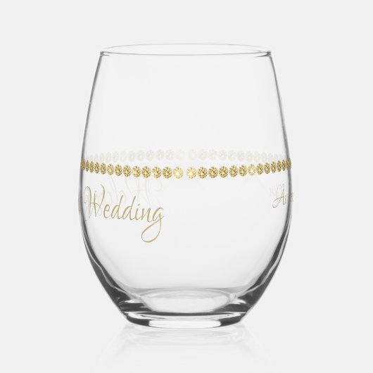 Welkom bij ons huwelijk wijnglas zonder voet (Links)