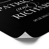 Welkom bij ons huwelijk | Zwart teken Poster (Hoek)