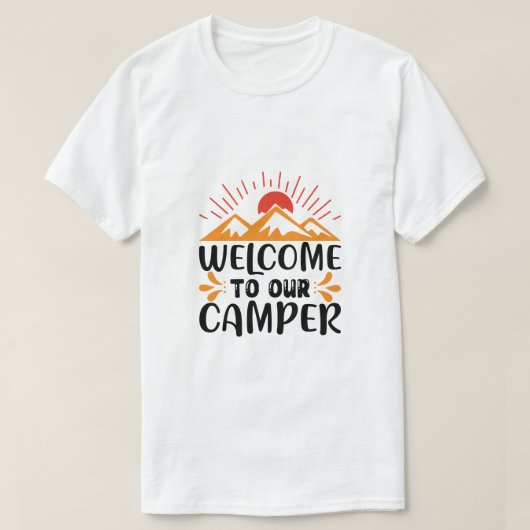 Welkom bij Ons Kampeerontwerp T-shirt (Design voorkant)