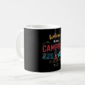 Welkom bij ons kampvuur koffiemok (Voorkant links)