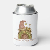 Welkom bij Ons Kasteel met een Gnome Kasteel op ee Blikjeskoeler (Blikje Voorkant)