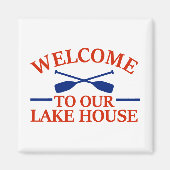 Welkom bij ons Lake House Magnet (Voorkant)