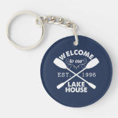 Welkom bij ons Lake House Personalized Sleutelhanger (Voorkant)