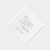 Welkom bij ons liefdeshuwelijk folie servetten (Rechts)