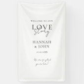 Welkom bij ons liefdesverhaal! Elegant, modern, Spandoek (Verticaal)