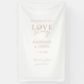 Welkom bij ons liefdesverhaal! Elegant, modern,  Spandoek (Verticaal)