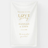 Welkom bij ons liefdesverhaal! Elegant, modern,  Spandoek (Verticaal)