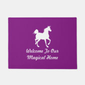 Welkom bij ons magische thuis - Unicorn Deurmat (Voorkant)