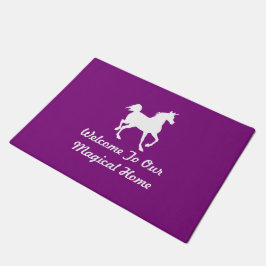 Welkom bij ons magische thuis - Unicorn Deurmat