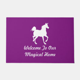 Welkom bij ons magische thuis - Unicorn Deurmat