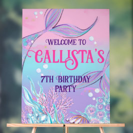 Welkom bij ons magische zeemeerminnenfeest acryl bord