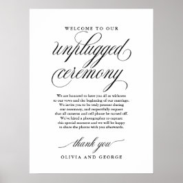 Welkom bij ons niet-aangesloten ceremoniebord poster