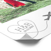 Welkom bij ons onderwerp voor reizen naar bruiloft poster (Hoek)